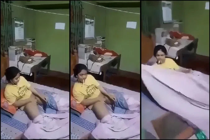 [Shock] Bắt quả tang con em họ đang thủ dâm call sết với trai cầm điện thoại quay lại em nó xấu hổ phát rồ chui tọt vào chăn quả này đố còn mặt mũi nào gặp nhau nữa